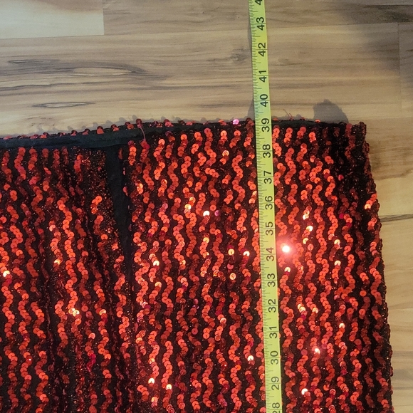 Vintage 80s Red Dress M-L - Picture 11 of 12